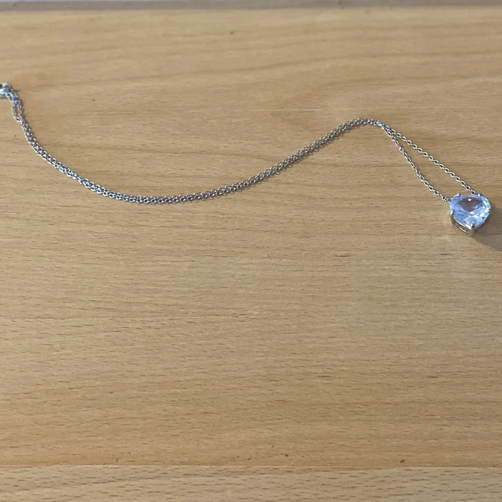 The Bubble Heart white sapphire ❤️ 925 Pendant necklace - Picture 11 of 12